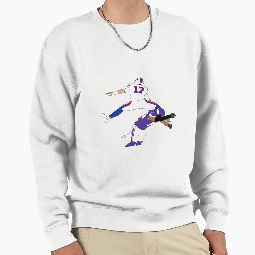 Buffalo Bills JA Hurdle Sweatshirt - Novelty Apparel for Adults - T-Shirt, Sweatshirt, Hoodie