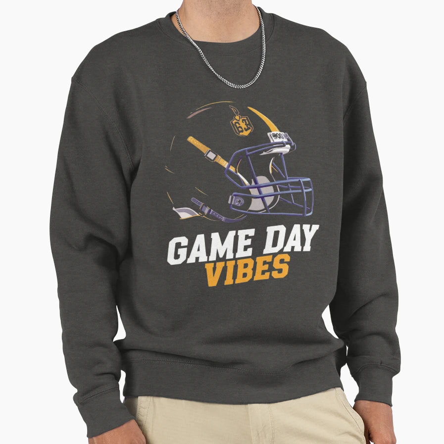 Copy Purple Gold Helmet Game Day Sweatshirt - Streetwear Style Men Women - T-Shirt, Sweatshirt, Hoodie