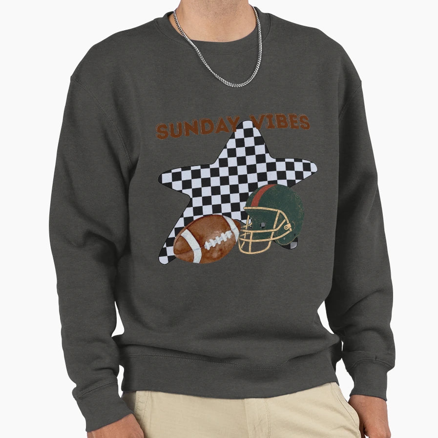 Game Day Football Helmet Sunday Sweatshirt - Unique Graphic for Adults - T-Shirt, Sweatshirt, Hoodie