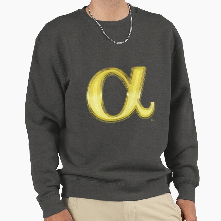Golden Alpha Sweatshirt - Unique Graphic for Adults - T-Shirt, Sweatshirt, Hoodie