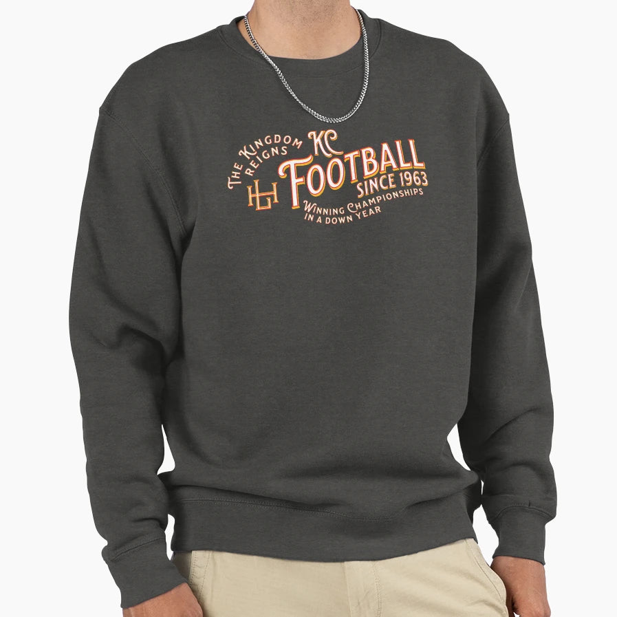Kc Football Winning Sweatshirt - Casual Everyday Wear for Adults - T-Shirt, Sweatshirt, Hoodie