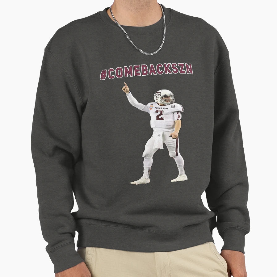 Comebackszn Johnny Manziel Sweatshirt - Streetwear Style for Adults - T-Shirt, Sweatshirt, Hoodie