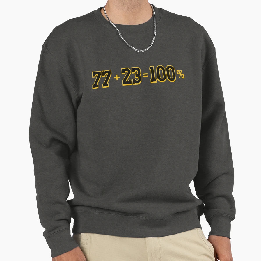 100 Black Sweatshirt - Casual Everyday Wear Unisex - T-Shirt, Sweatshirt, Hoodie