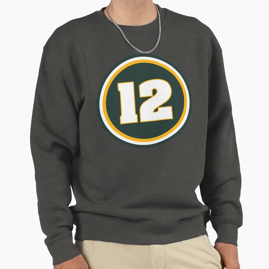 12 Patch Sweatshirt - Fun Novelty Design Unisex - T-Shirt, Sweatshirt, Hoodie