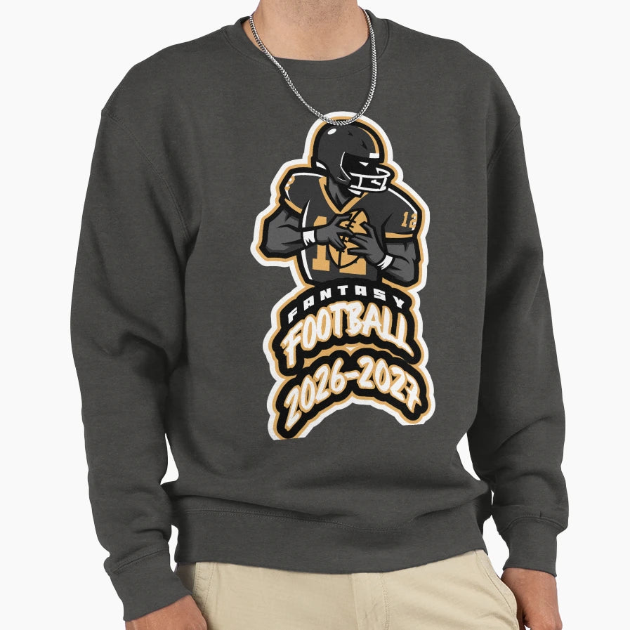 Fantasy Football 2026 2027 Sweatshirt - Graphic Print for Adults - T-Shirt, Sweatshirt, Hoodie