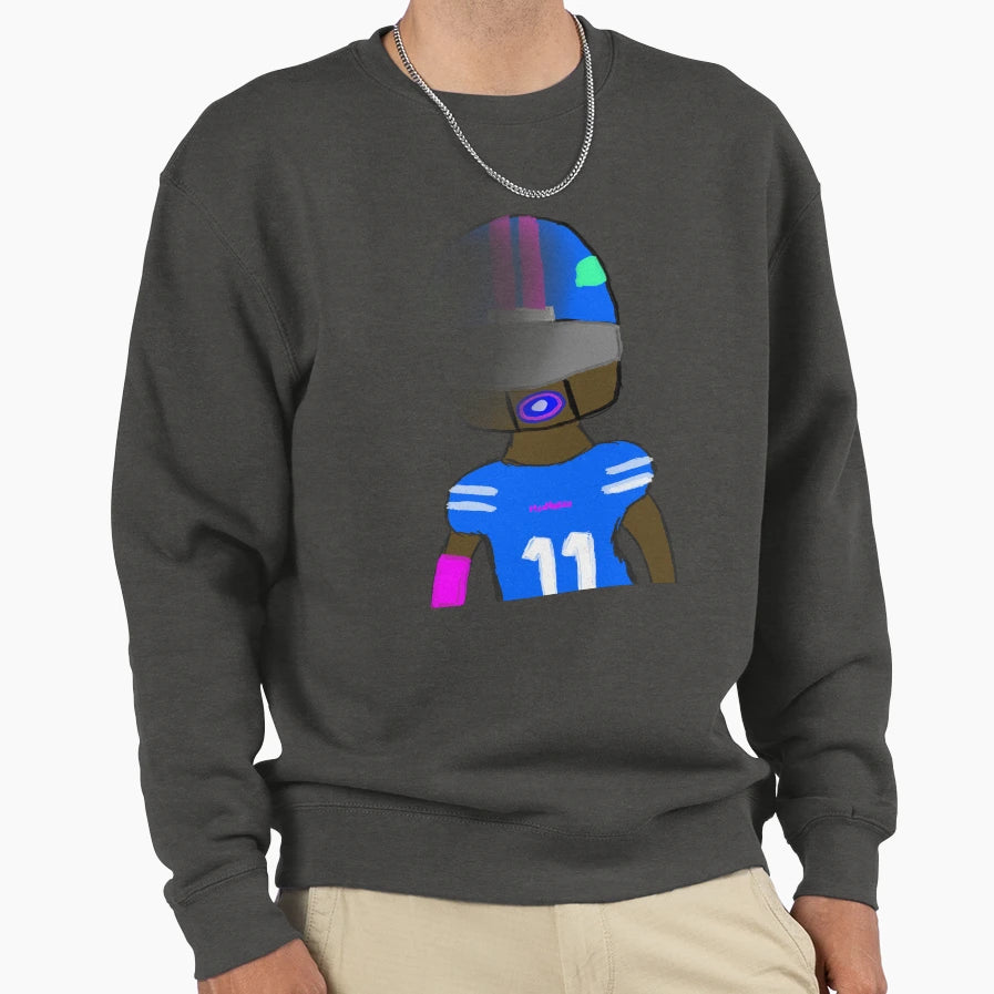 Fading Football Player Sweatshirt - Casual Everyday Wear Men Women - T-Shirt, Sweatshirt, Hoodie