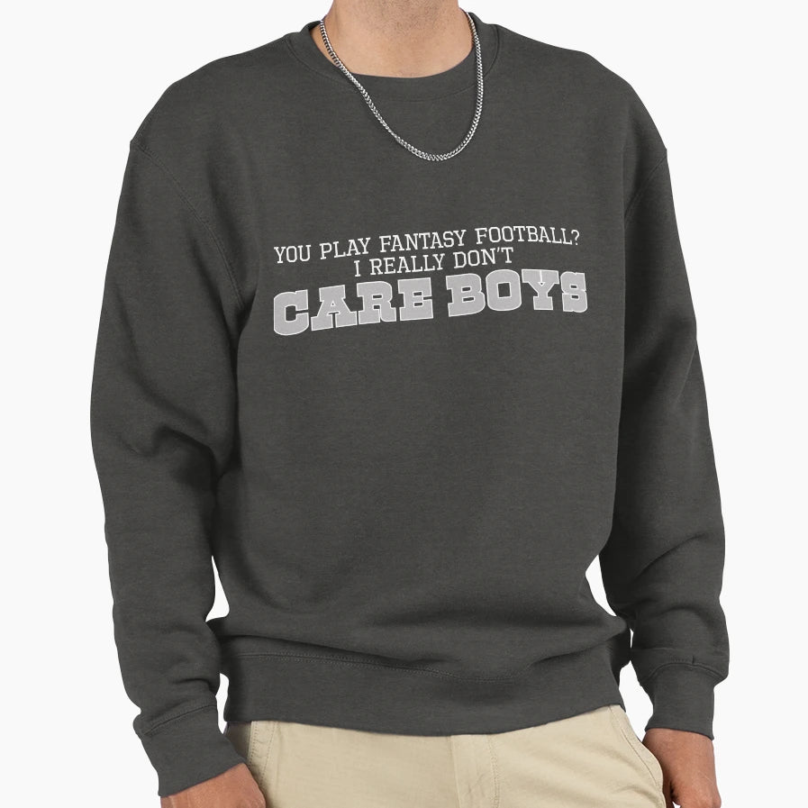 I Really Dont Care White Silver Sweatshirt - Aesthetic Graphic Unisex - T-Shirt, Sweatshirt, Hoodie