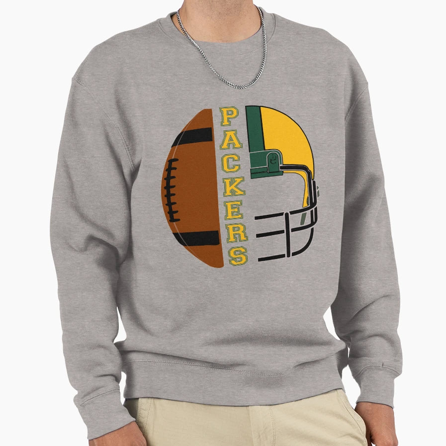 Wisconsin Football Helmet Sweatshirt - Trendy Graphic Men Women - T-Shirt, Sweatshirt, Hoodie
