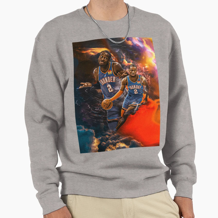 Shai Gilgeous Alexander 2 Basketball Sweatshirt - Custom Art Print Unisex - T-Shirt, Sweatshirt, Hoodie