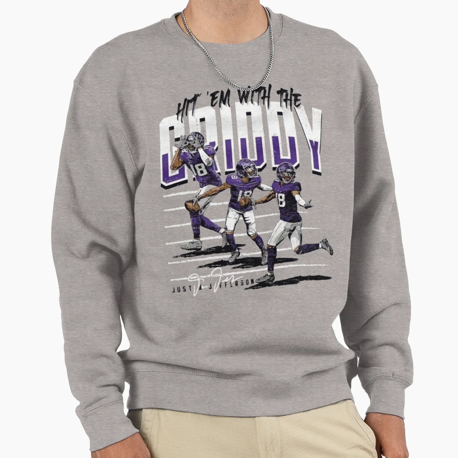 Hit Them Wit JJ Sweatshirt - Casual Everyday Wear Men Women - T-Shirt, Sweatshirt, Hoodie