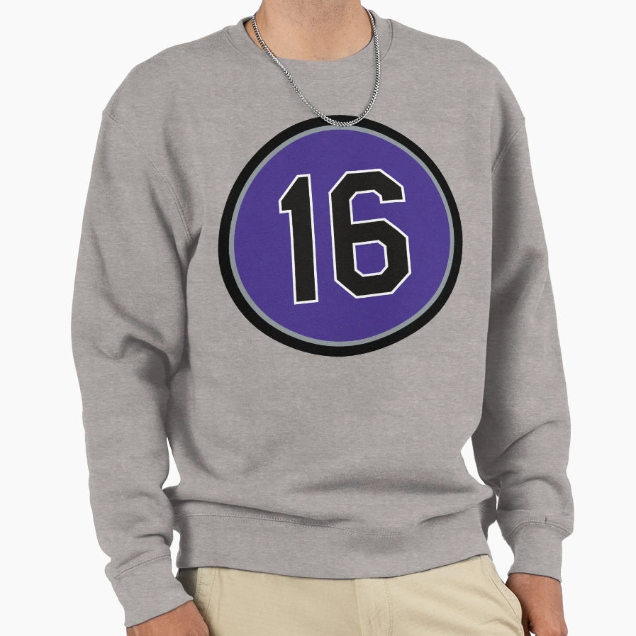 Huston Street 16 Jersey Number Sweatshirt - Custom Art Print for Adults - T-Shirt, Sweatshirt, Hoodie