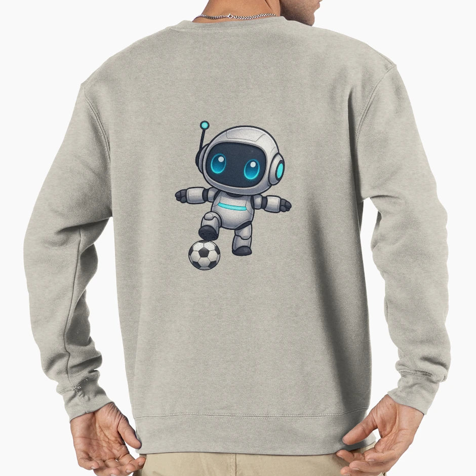 Futuristic Robot Illustration Sweatshirt - Minimalist Print Men Women - T-Shirt, Sweatshirt, Hoodie