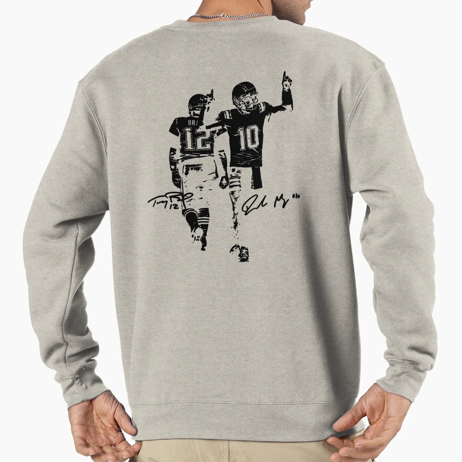 Tom And Drake Maye Sweatshirt - Unique Graphic Unisex - T-Shirt, Sweatshirt, Hoodie