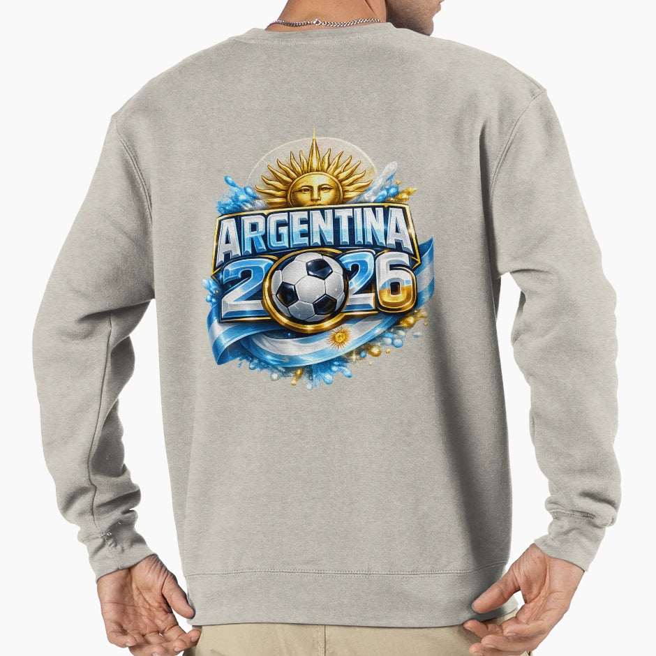 Argentina 2026 World Cup Soccer Sweatshirt - Custom Art Print for Adults - T-Shirt, Sweatshirt, Hoodie