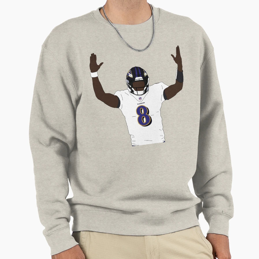 LJ Baltimore Ravens Touchdown Sweatshirt - Fun Novelty Design Men Women - T-Shirt, Sweatshirt, Hoodie