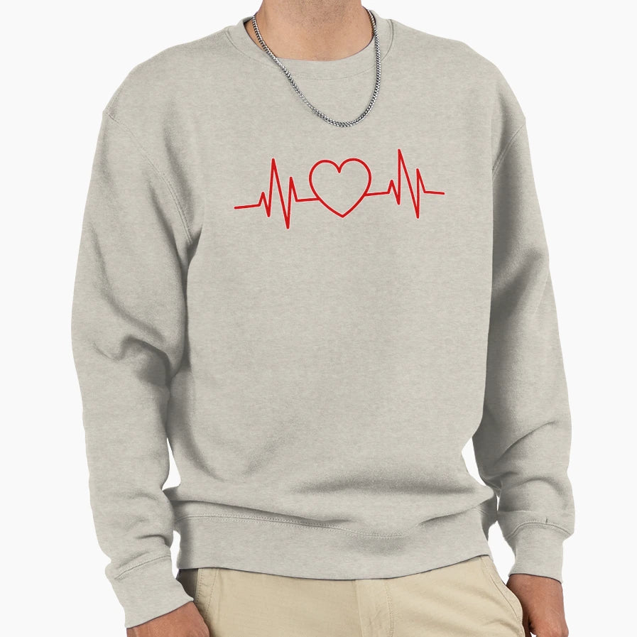 Heartbeat Pulse Sweatshirt - Novelty Apparel Unisex - T-Shirt, Sweatshirt, Hoodie