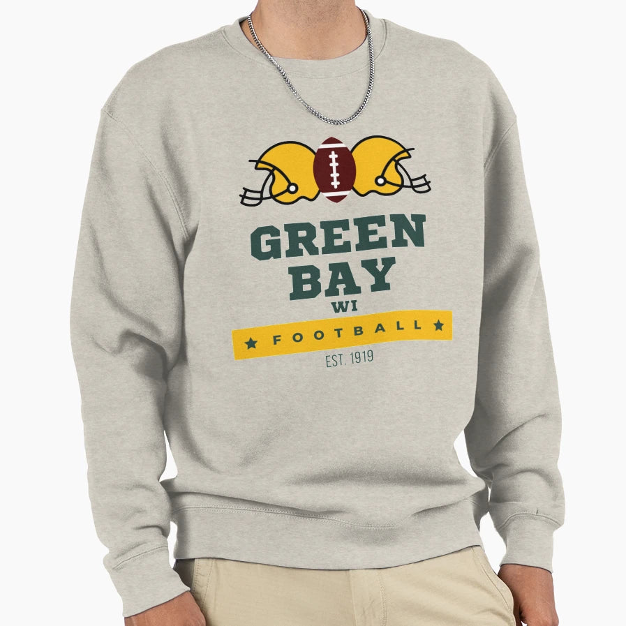 Green Bay Wisconsin Football Sweatshirt - Minimalist Print Unisex - T-Shirt, Sweatshirt, Hoodie