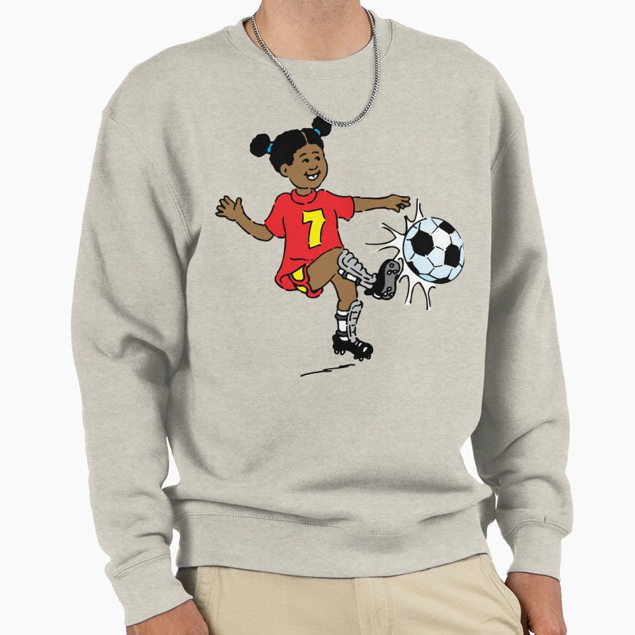 Playing Soccer N37 Sweatshirt - Custom Art Print for Adults - T-Shirt, Sweatshirt, Hoodie