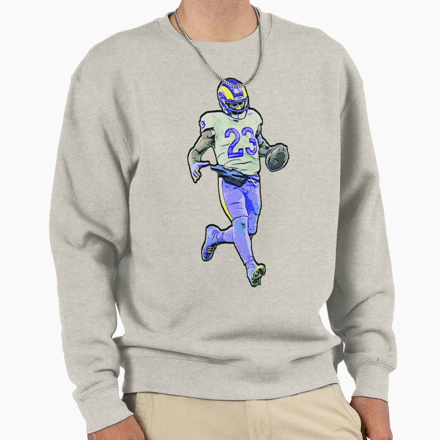 Kyren Williams Rams Football Sweatshirt - Custom Art Print Men Women - T-Shirt, Sweatshirt, Hoodie