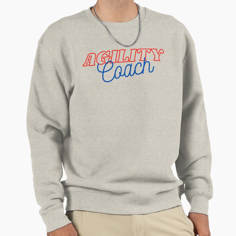 Agility Coach Red And Blue Sweatshirt - Graphic Print Unisex - T-Shirt, Sweatshirt, Hoodie