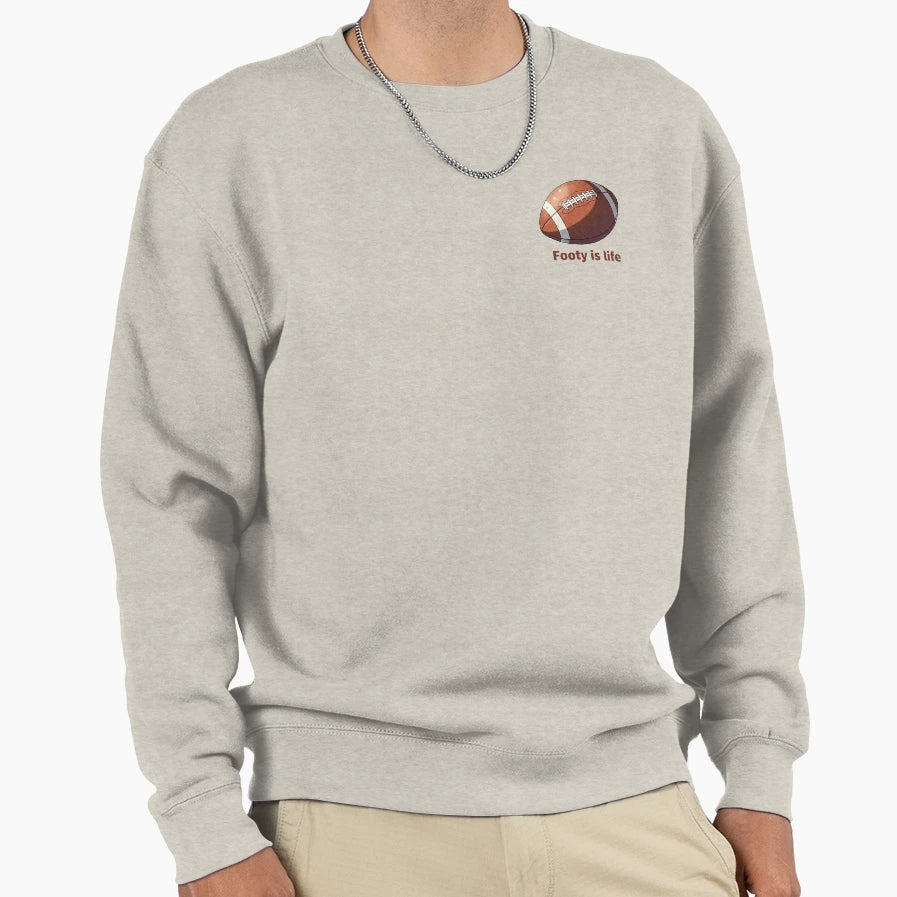 Footy Is Life Football Sweatshirt - Graphic Print for Adults - T-Shirt, Sweatshirt, Hoodie