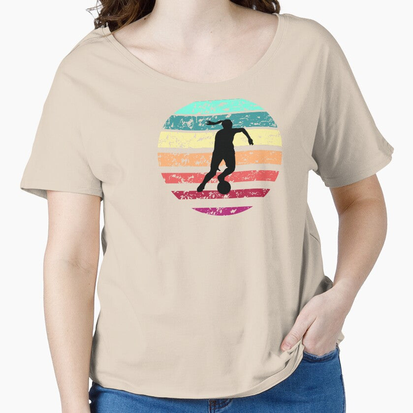 Soccer girl sprint vintage summer retro football by - Adult & Kids T-Shirts, Sweatshirts & Hoodies apparel design preview 1