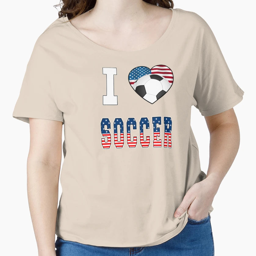 I Love Soccer Usa Soccer T-Shirt - Novelty Apparel Unisex - T-Shirt, Sweatshirt, Hoodie