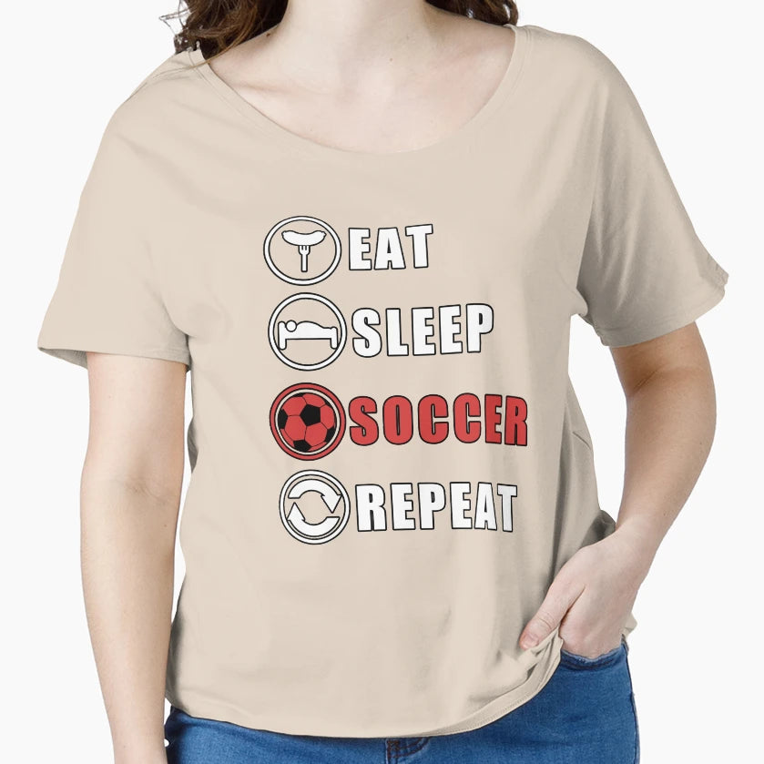 Eat Sleep Soccer Repeat T-Shirt - Streetwear Style Men Women - T-Shirt, Sweatshirt, Hoodie