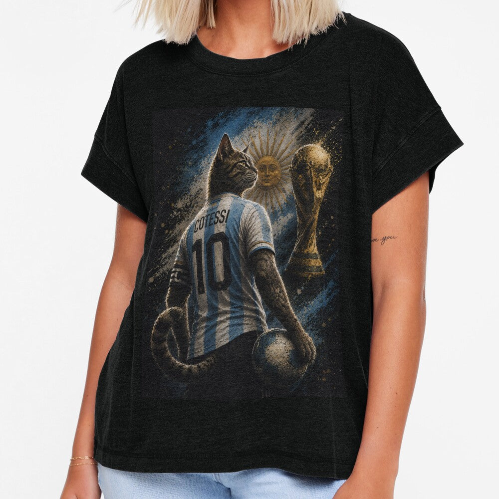 Football Cat #10 Champion Cotessi Sports Art by - Adult & Kids T-Shirts, Sweatshirts & Hoodies apparel design preview 1