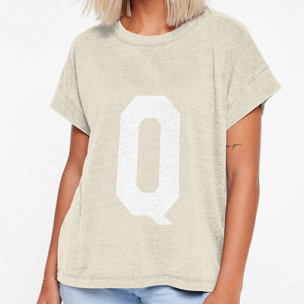Q Letter Monogram Initial Spelling T-Shirt - Novelty Apparel Unisex - T-Shirt, Sweatshirt, Hoodie
