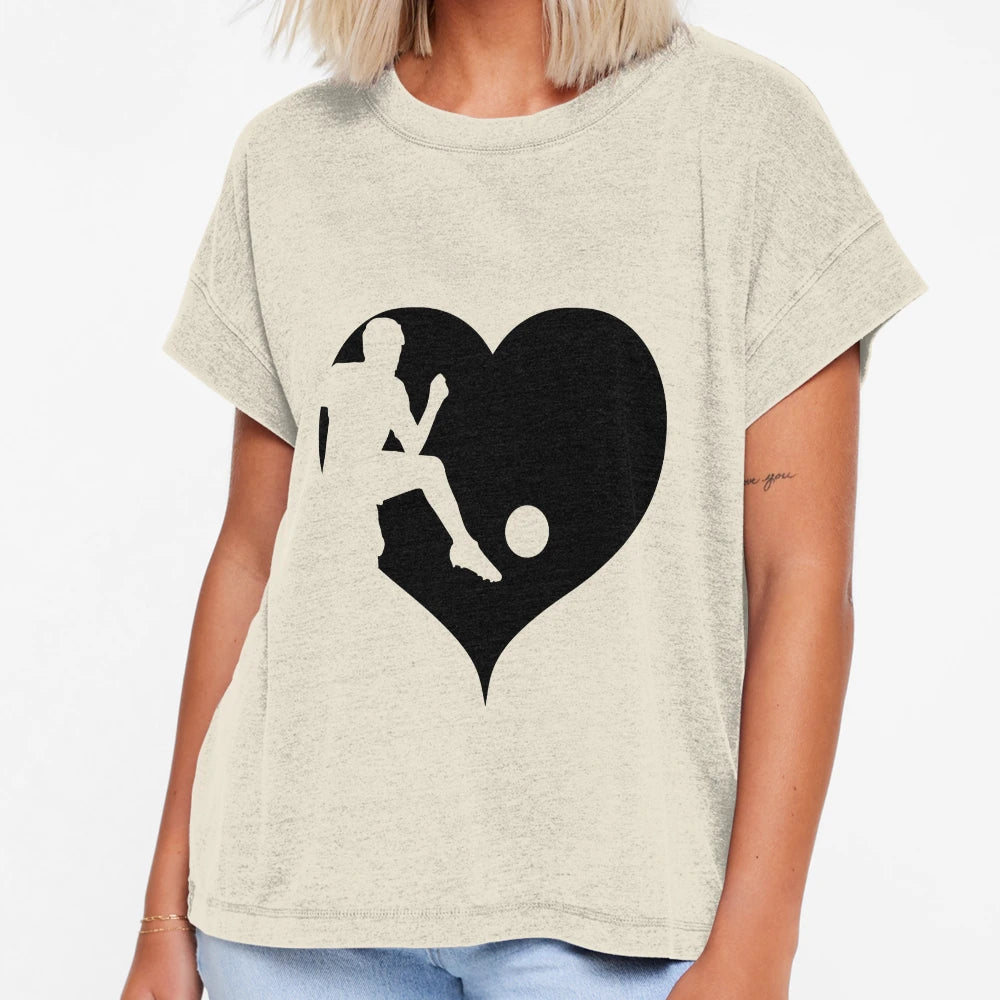 Football Heart T-Shirt - Casual Everyday Wear Unisex - T-Shirt, Sweatshirt, Hoodie