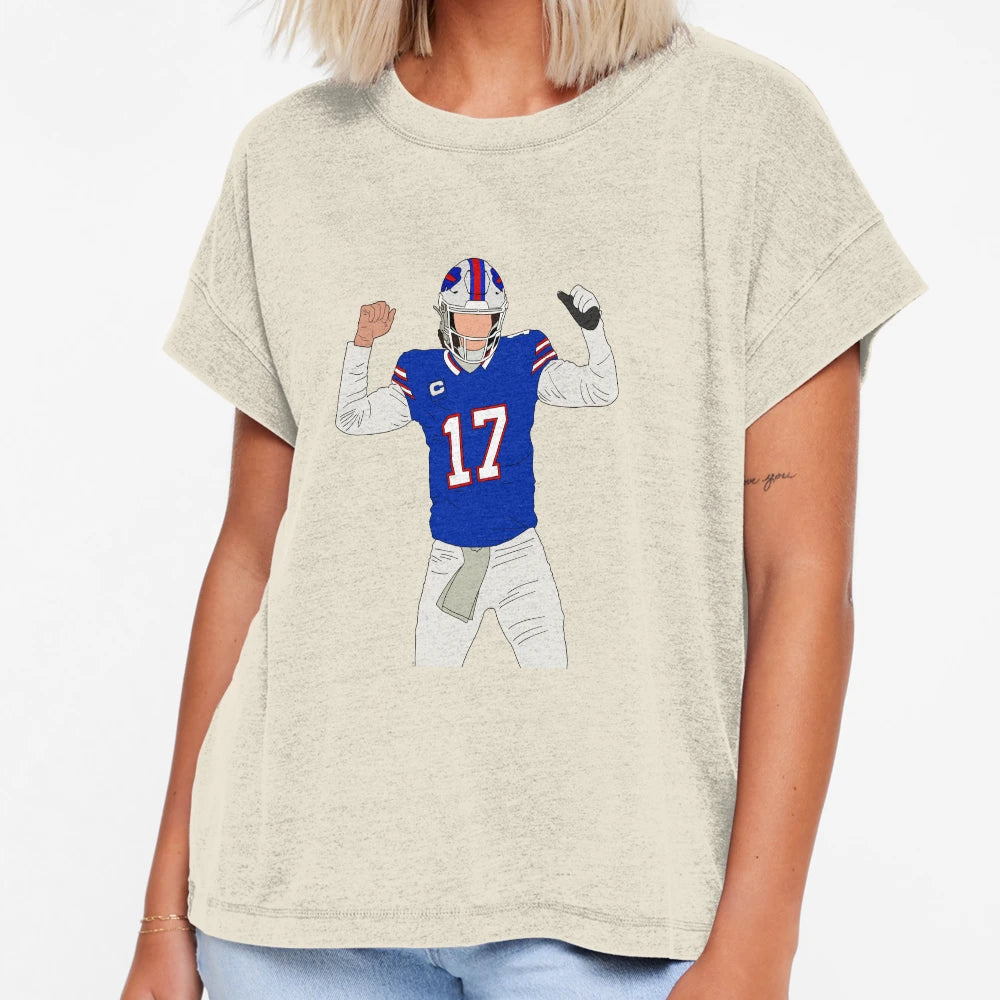 Buffalo Football 1 Qb T-Shirt - Aesthetic Graphic Men Women - T-Shirt, Sweatshirt, Hoodie