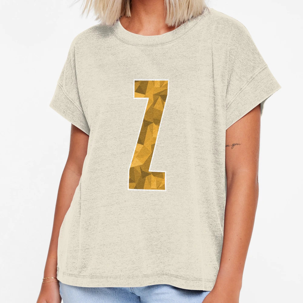 Letter Z Monogram Letter Art Yellow T-Shirt - Graphic Print Men Women - T-Shirt, Sweatshirt, Hoodie