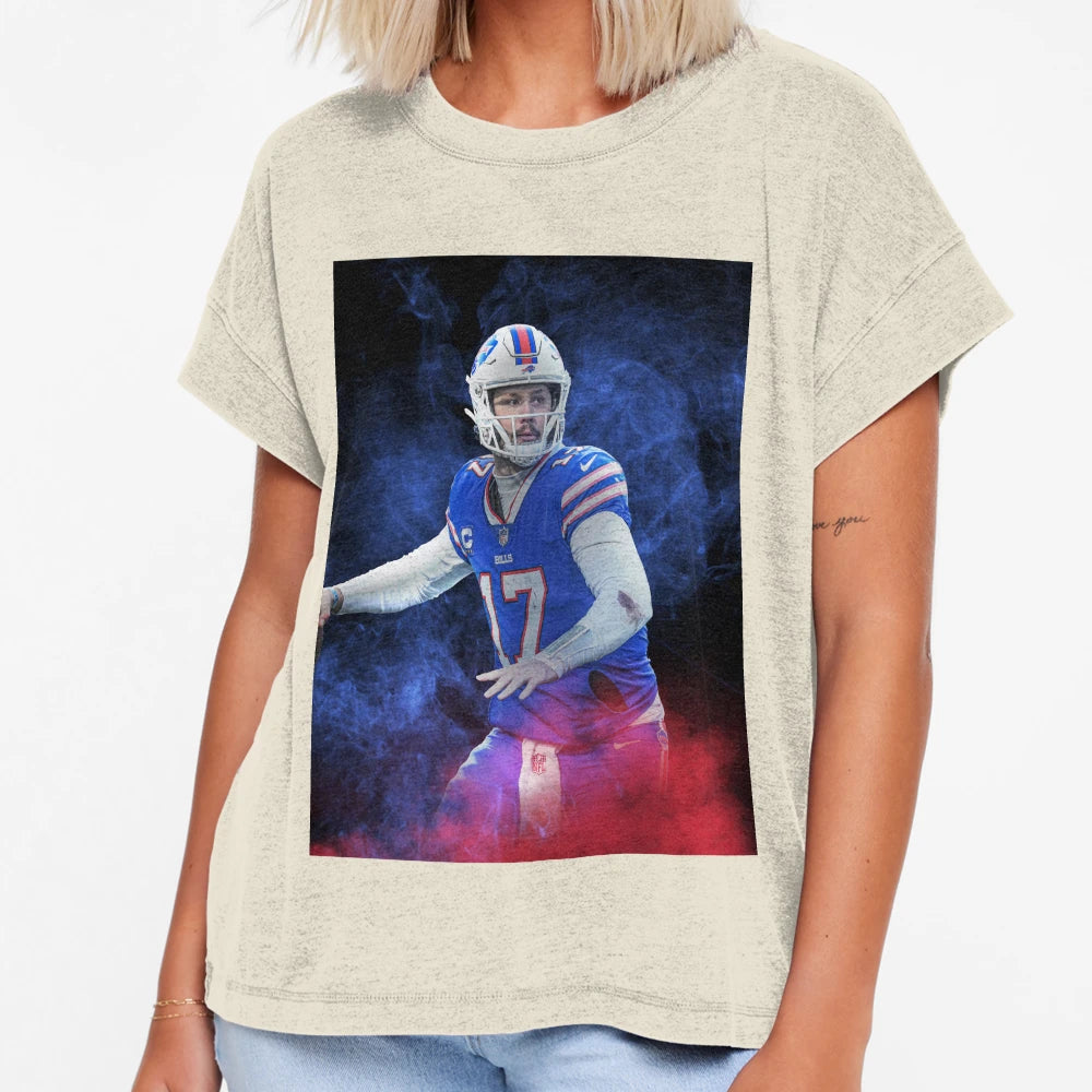 J Allen Buffalo Sports Art T-Shirt - Fun Novelty Design for Adults - T-Shirt, Sweatshirt, Hoodie
