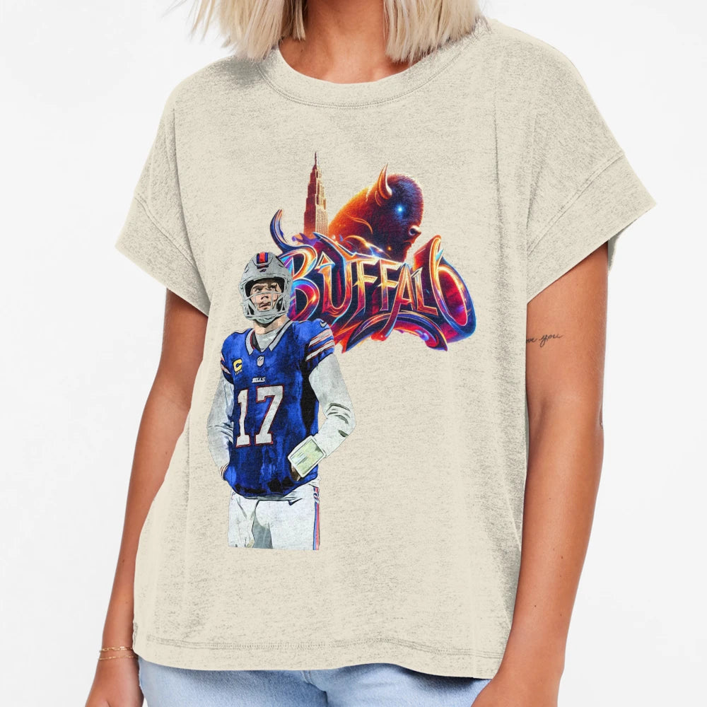 Buffalo Bills 17 City Skyline And T-Shirt - Trendy Graphic for Adults - T-Shirt, Sweatshirt, Hoodie