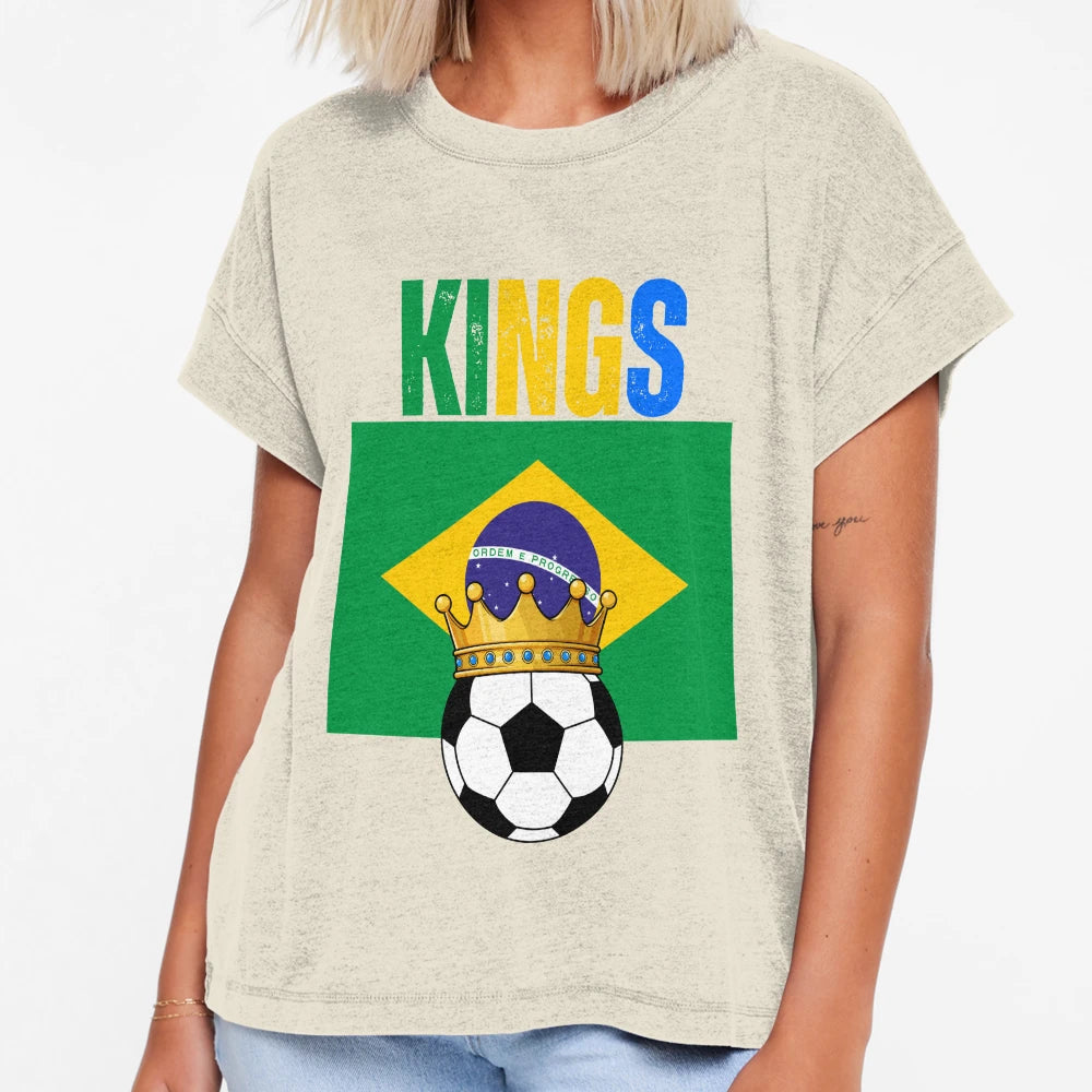 Brazil Kings Football Soccer Fan T-Shirt - Streetwear Style for Adults - T-Shirt, Sweatshirt, Hoodie