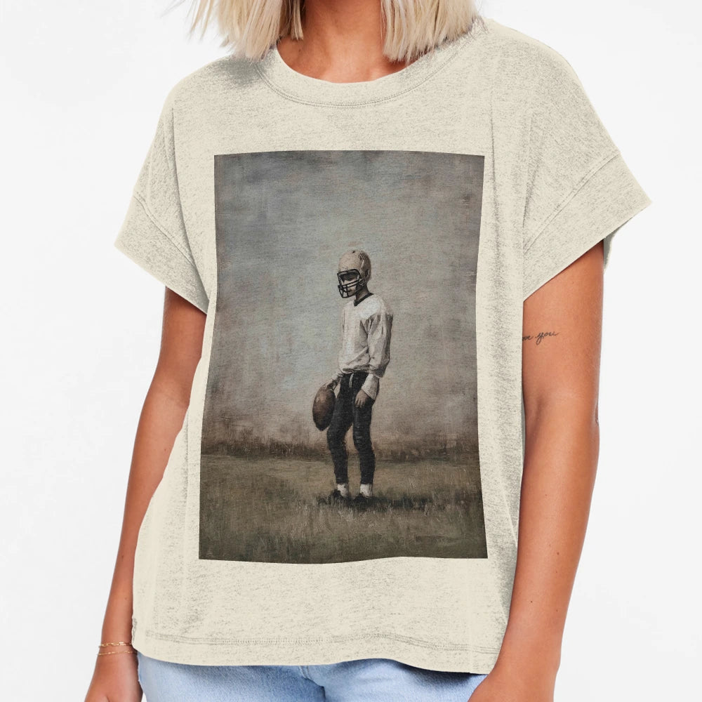Solitary Football Player Field T-Shirt - Streetwear Style Unisex - T-Shirt, Sweatshirt, Hoodie