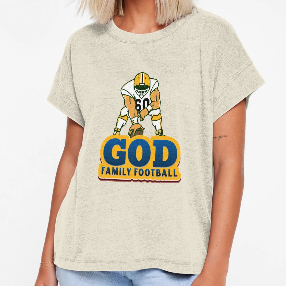 God Family Football Football Game Day T-Shirt - Graphic Print Men Women - T-Shirt, Sweatshirt, Hoodie