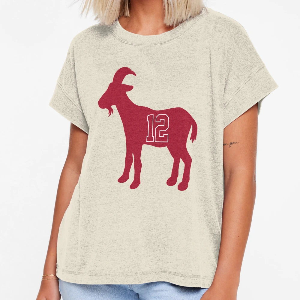 12 Number Goat Footballer All T-Shirt - Casual Everyday Wear for Adults - T-Shirt, Sweatshirt, Hoodie