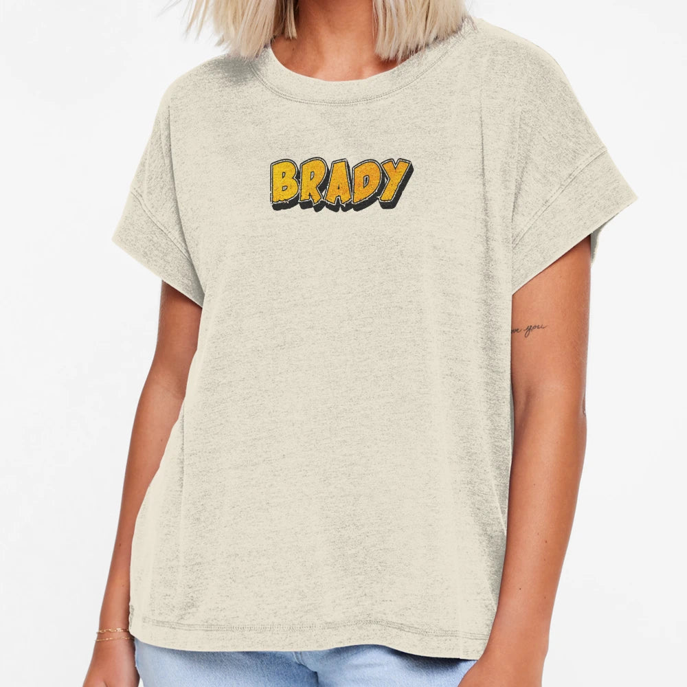 Brady Personalized Name Funny Custom T-Shirt - Minimalist Print Men Women - T-Shirt, Sweatshirt, Hoodie