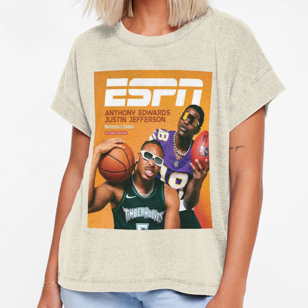 Anthony Edwards JJ Minnesota T-Shirt - Aesthetic Graphic for Adults - T-Shirt, Sweatshirt, Hoodie