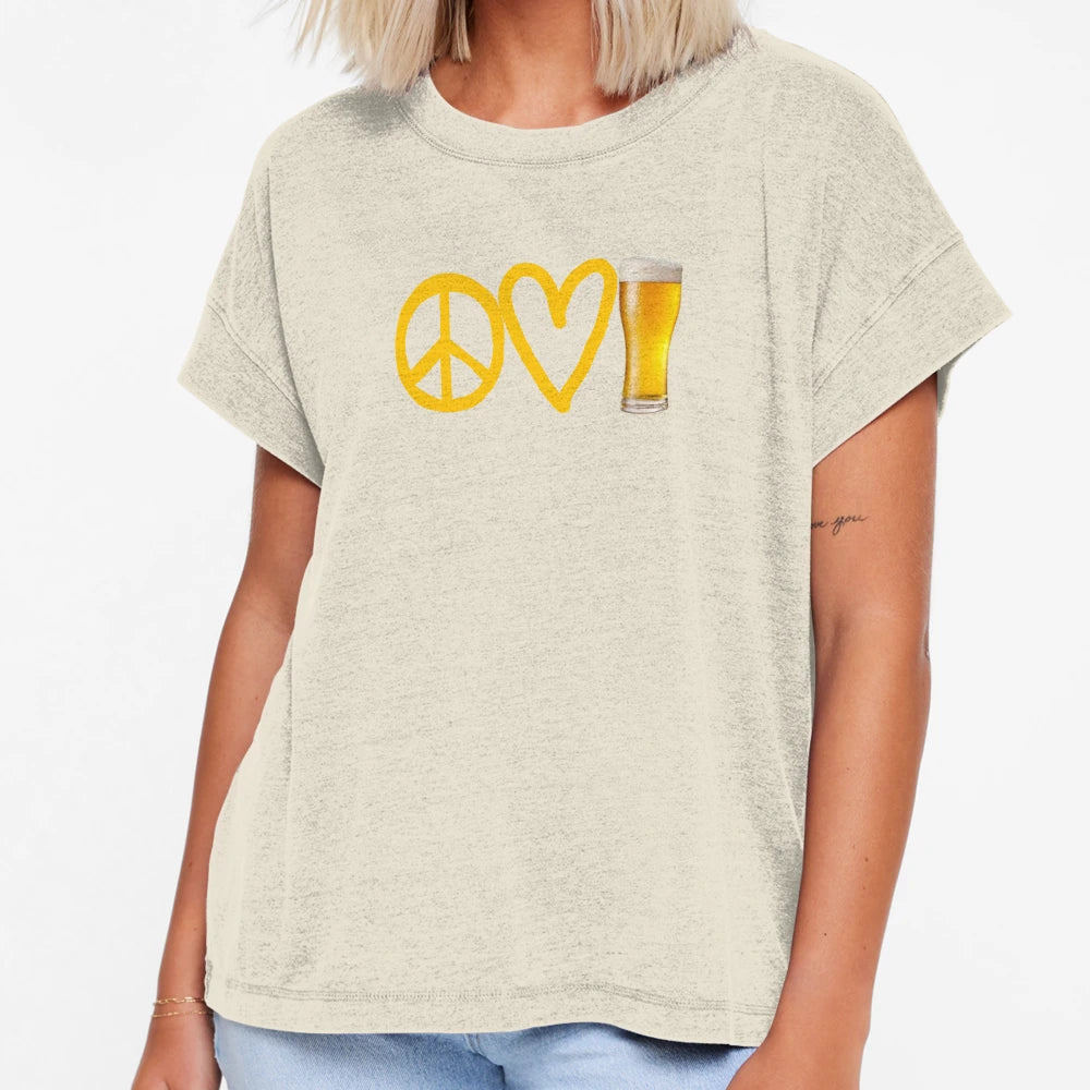 Peace Love Beer T-Shirt - Casual Everyday Wear Men Women - T-Shirt, Sweatshirt, Hoodie
