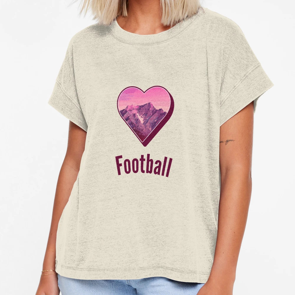 Football Heart T-Shirt - Custom Art Print for Adults - T-Shirt, Sweatshirt, Hoodie