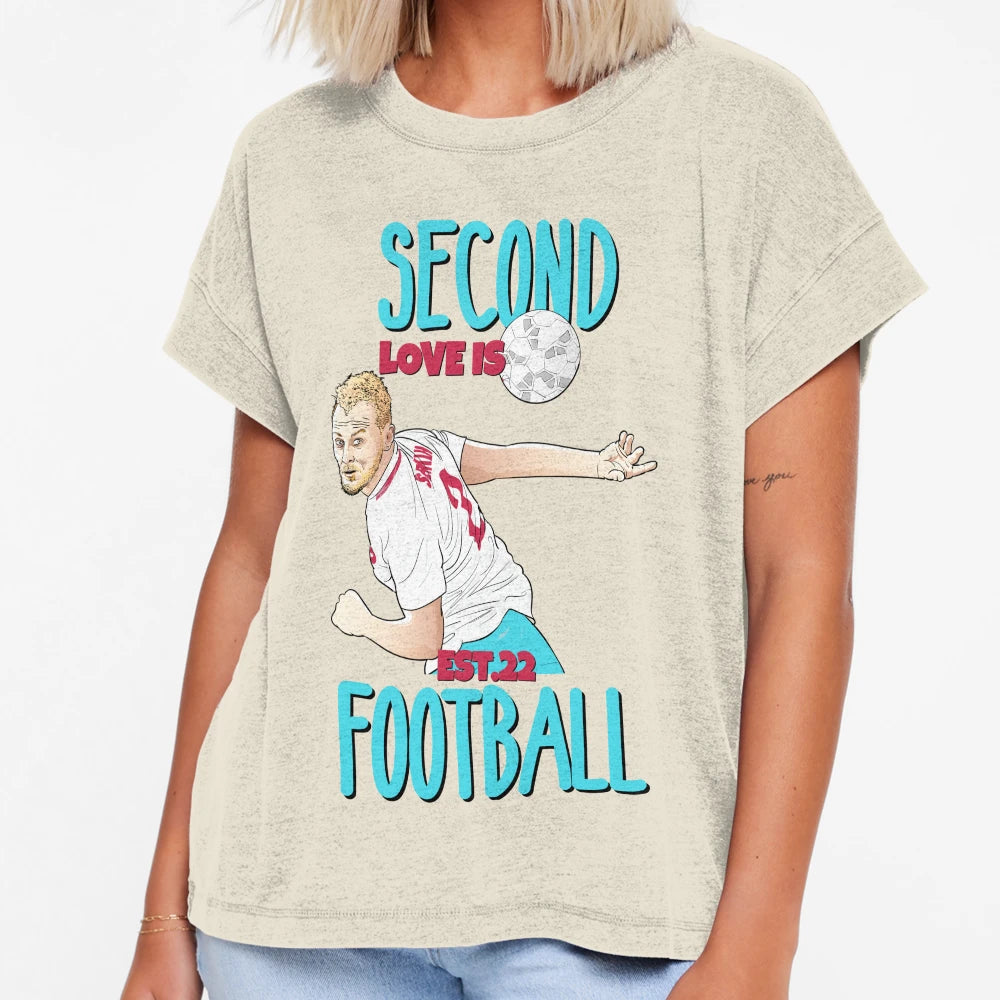 Second Love Is Footbal T-Shirt - Streetwear Style for Adults - T-Shirt, Sweatshirt, Hoodie