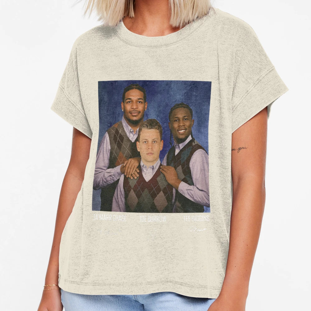 Jamarr Chase JB Higgins Football T-Shirt - Aesthetic Graphic for Adults - T-Shirt, Sweatshirt, Hoodie