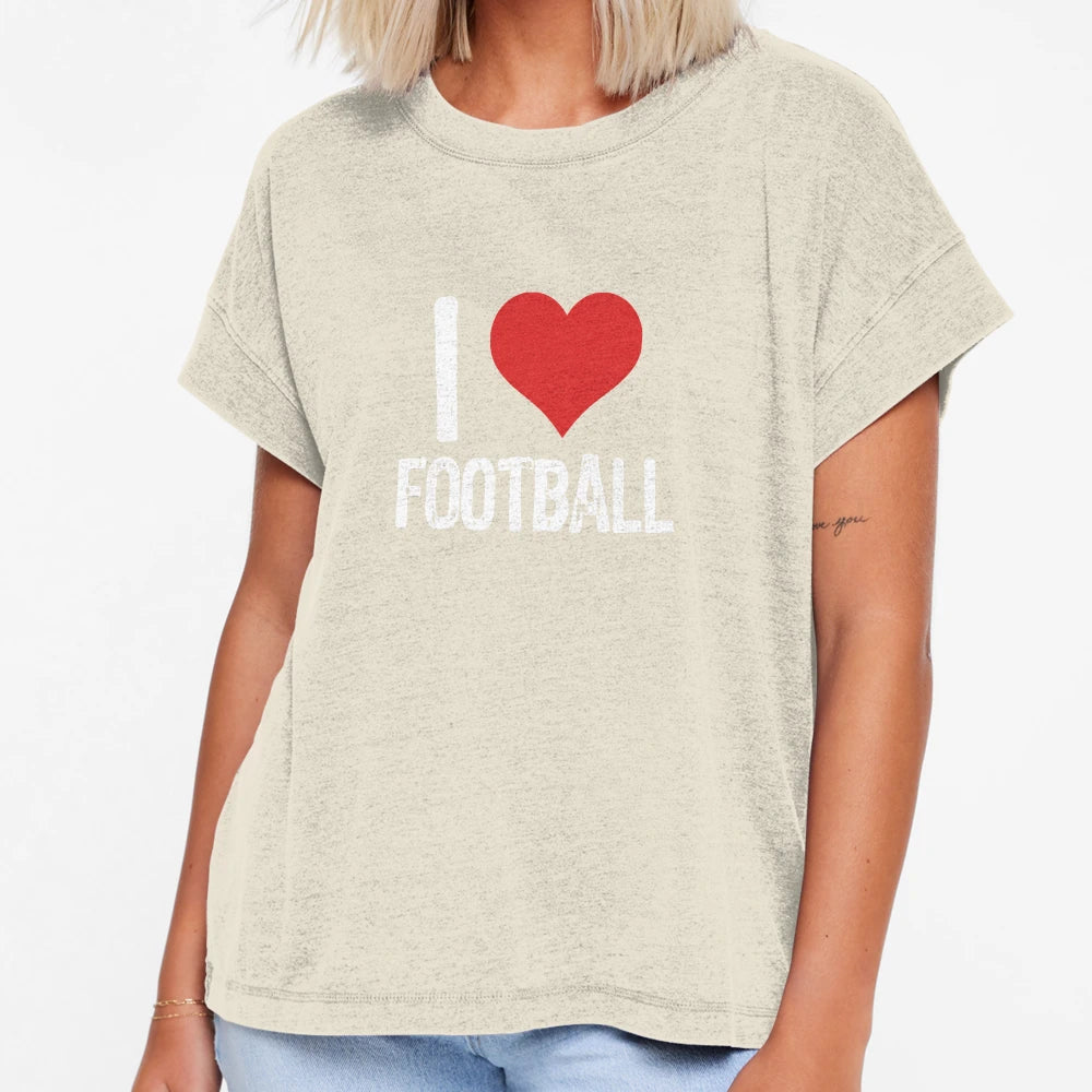 I Love Football T-Shirt - Minimalist Print for Adults - T-Shirt, Sweatshirt, Hoodie