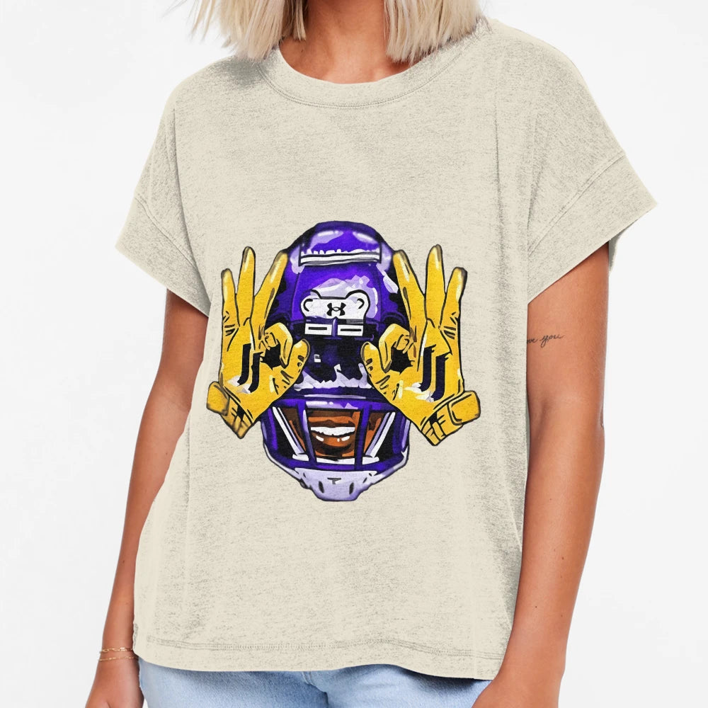 Fun Griddy Face Hooded T-Shirt - Streetwear Style Unisex - T-Shirt, Sweatshirt, Hoodie