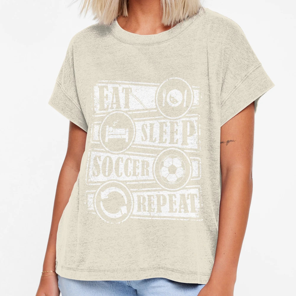Eat Sleep Soccer Repeat T-Shirt - Trendy Graphic Men Women - T-Shirt, Sweatshirt, Hoodie
