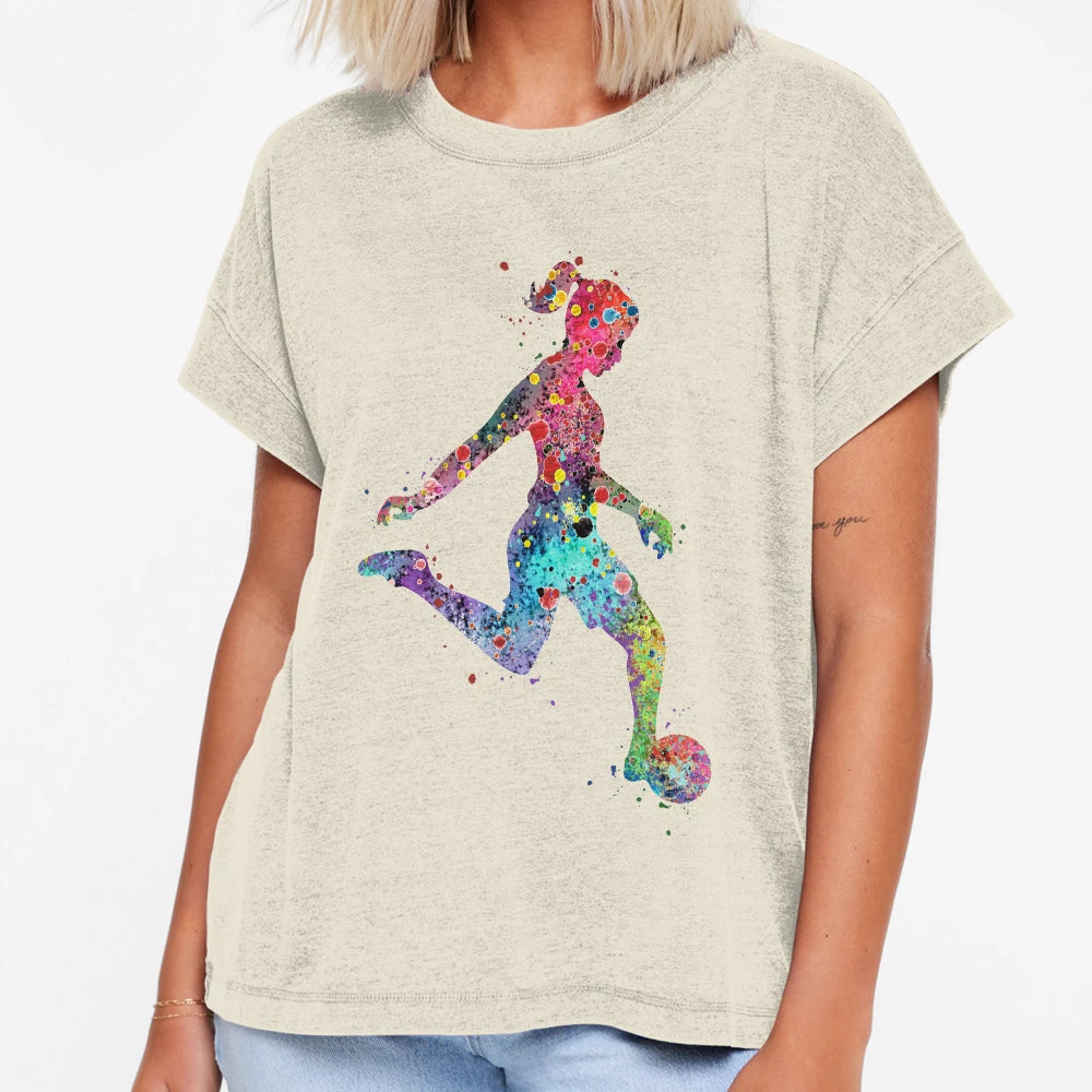 Soccer Watercolor Painting Art Gifts T-Shirt - Graphic Print Unisex - T-Shirt, Sweatshirt, Hoodie