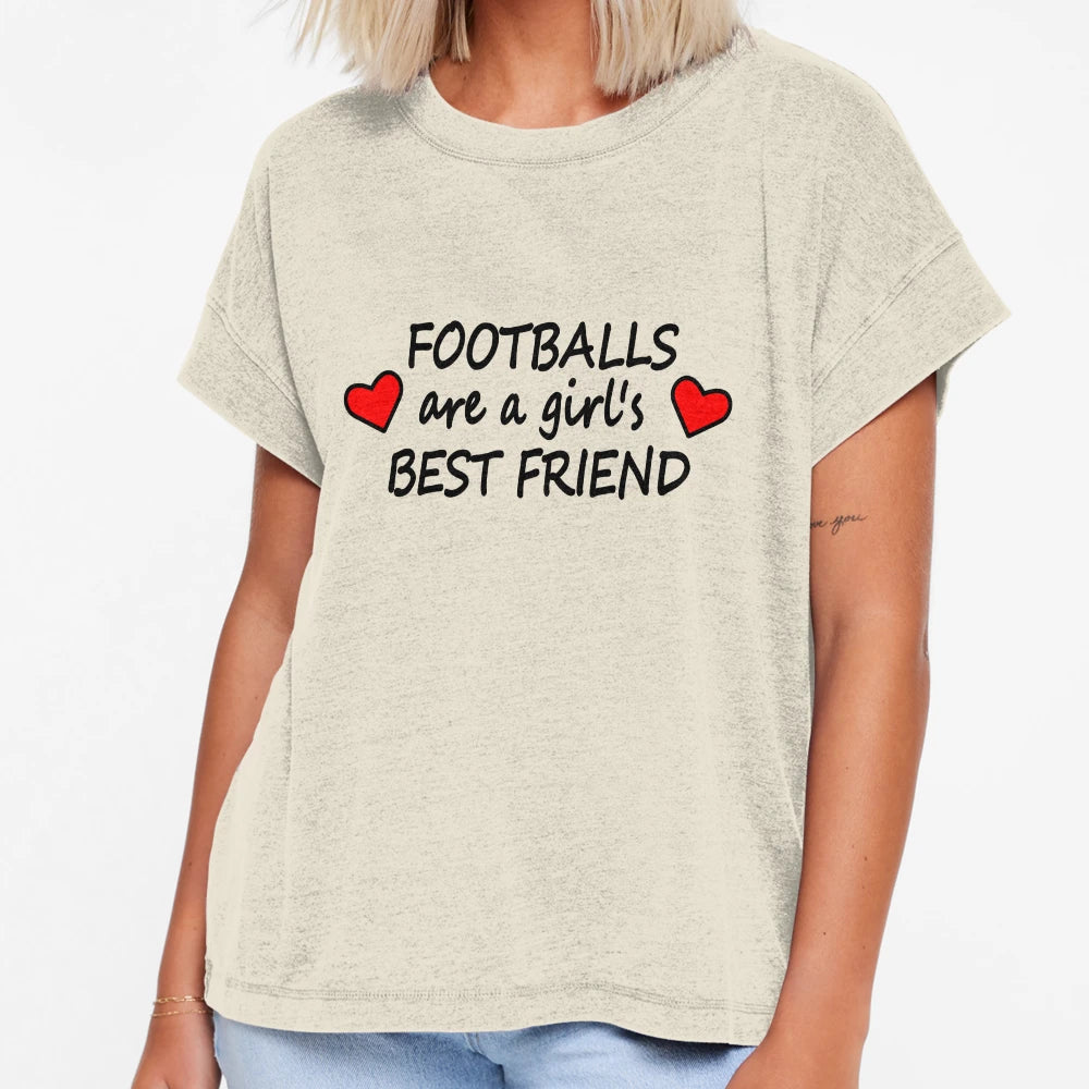 Footballs Are Best Friend T-Shirt - Custom Art Print Men Women - T-Shirt, Sweatshirt, Hoodie
